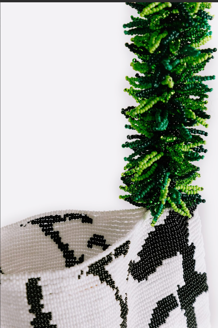 CLASH OF PRINTS BLACK, WHITE & GREEN