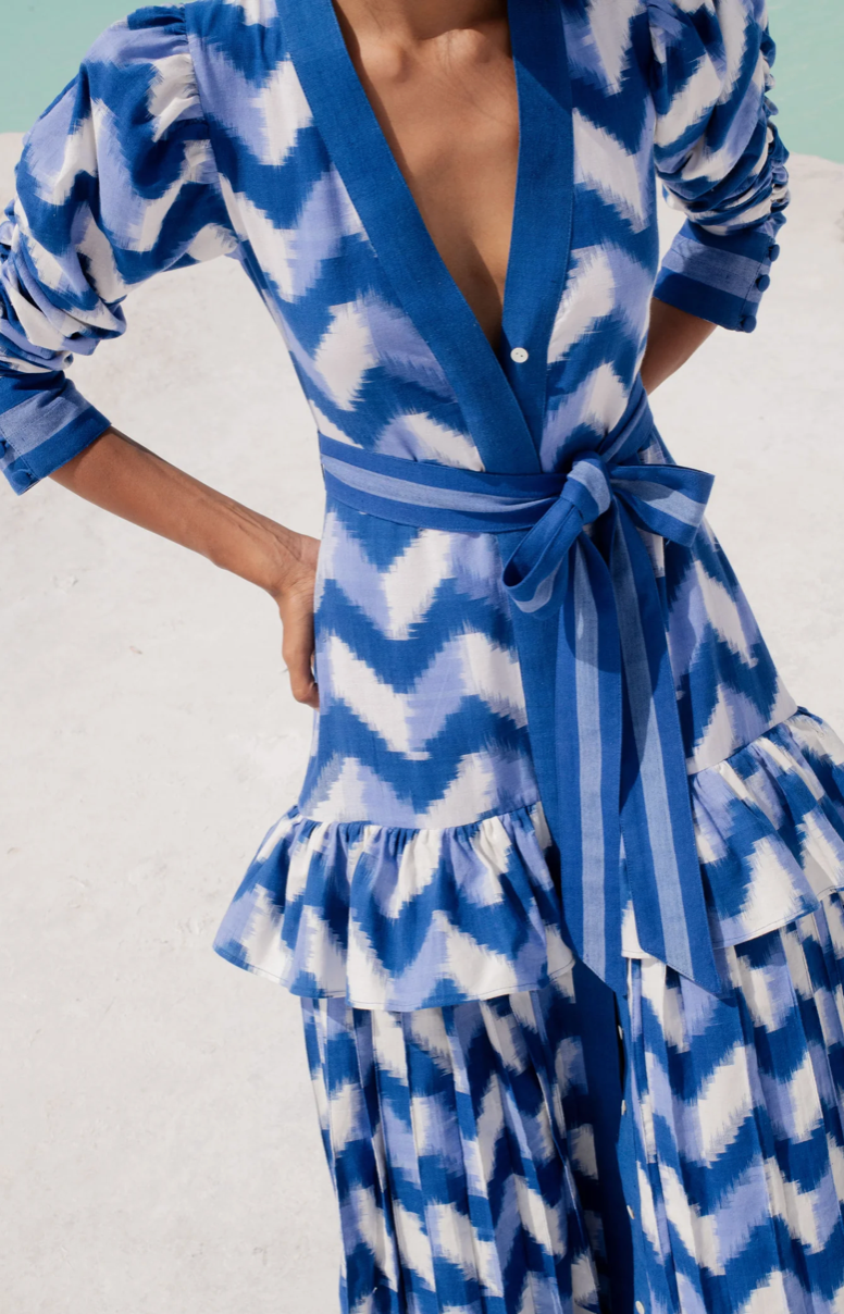 WAVES LAPIS LAZULI DRESS