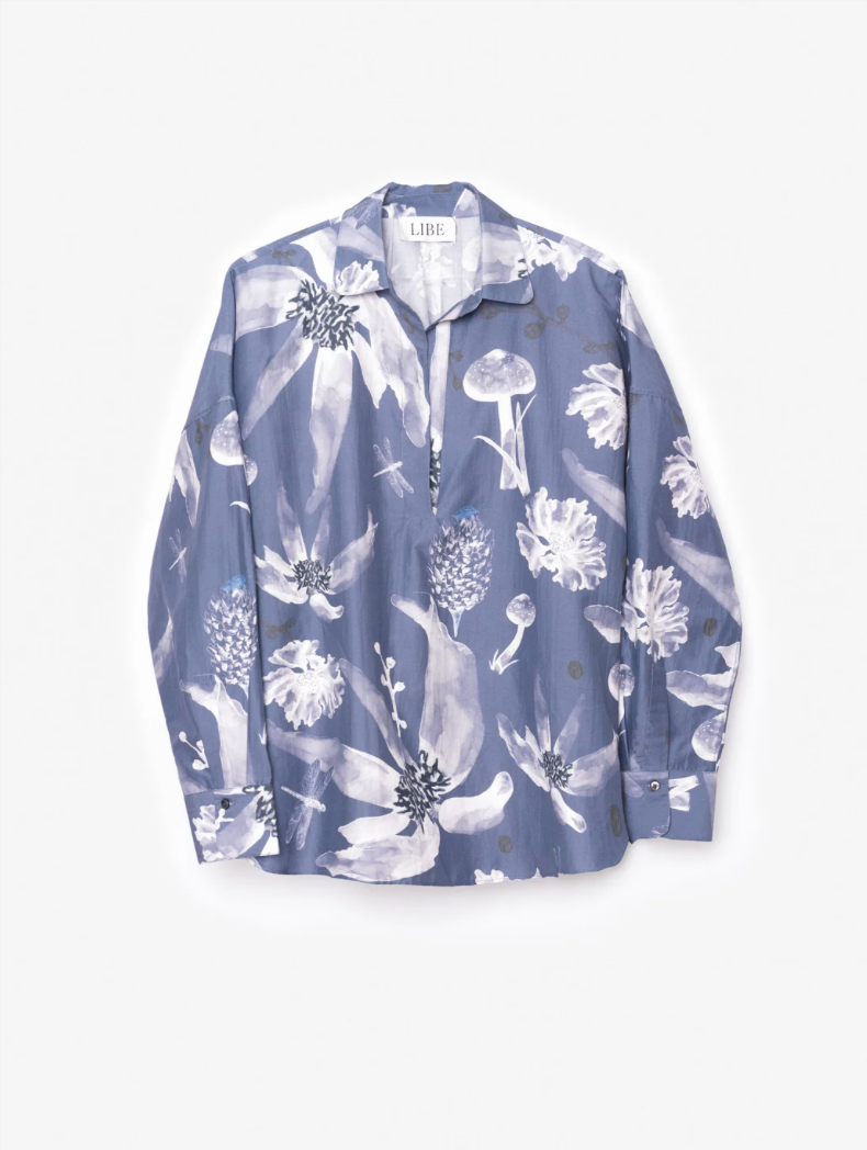 ESTHER SHIRT - BLUE / WHITE