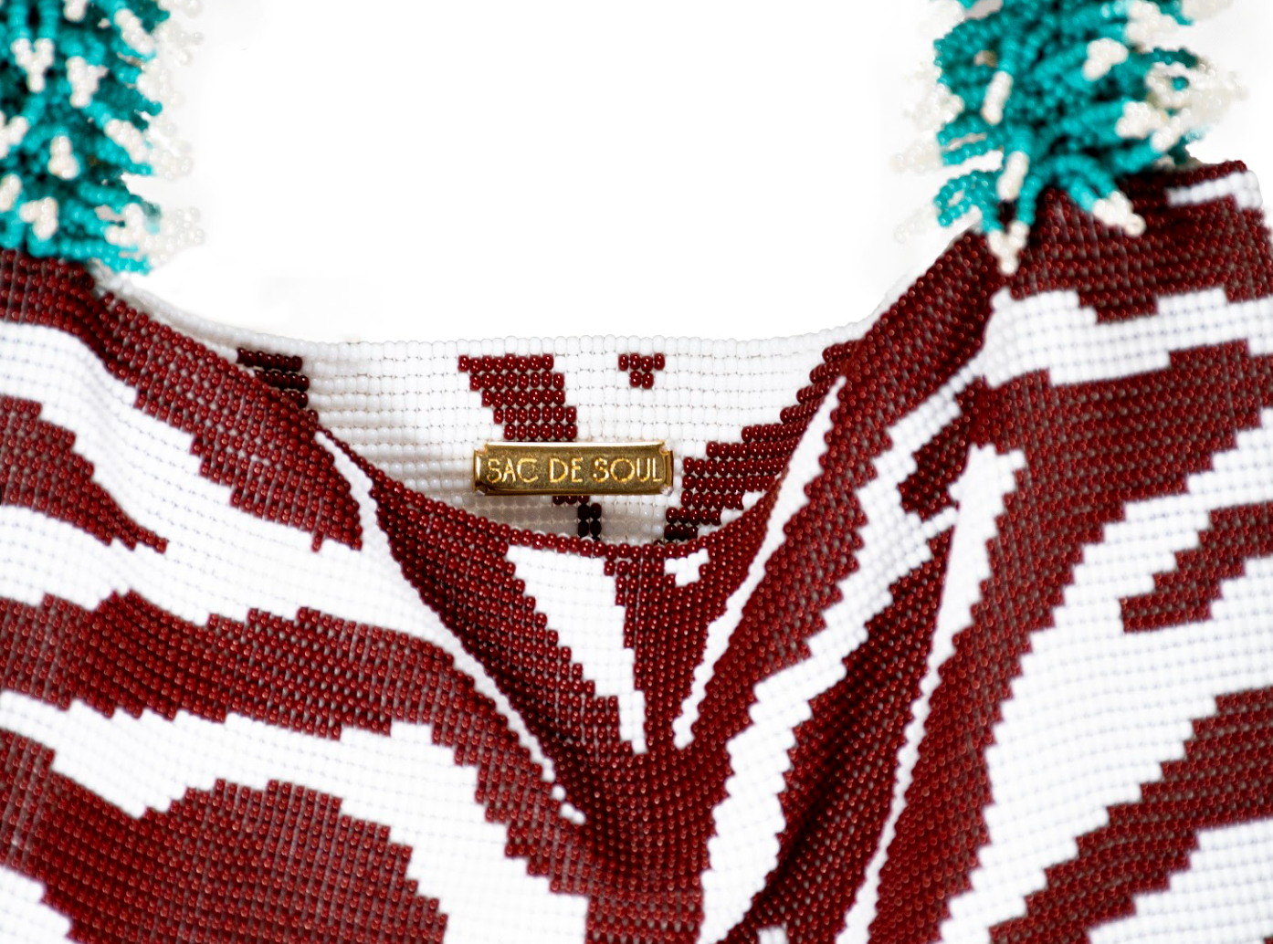 CLASH OF PRINTS BROWN, TURQUOISE & WHITE