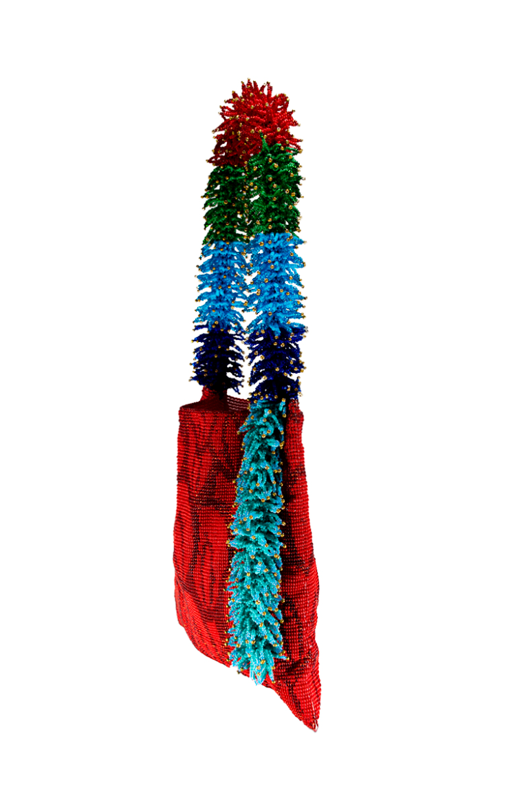 CLASH OF PRINTS RED, GREEN & BLUE