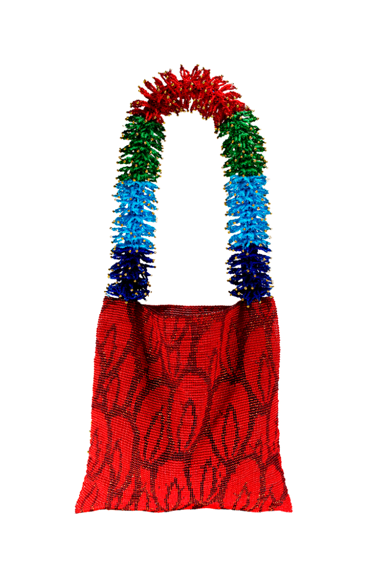 CLASH OF PRINTS RED, GREEN & BLUE