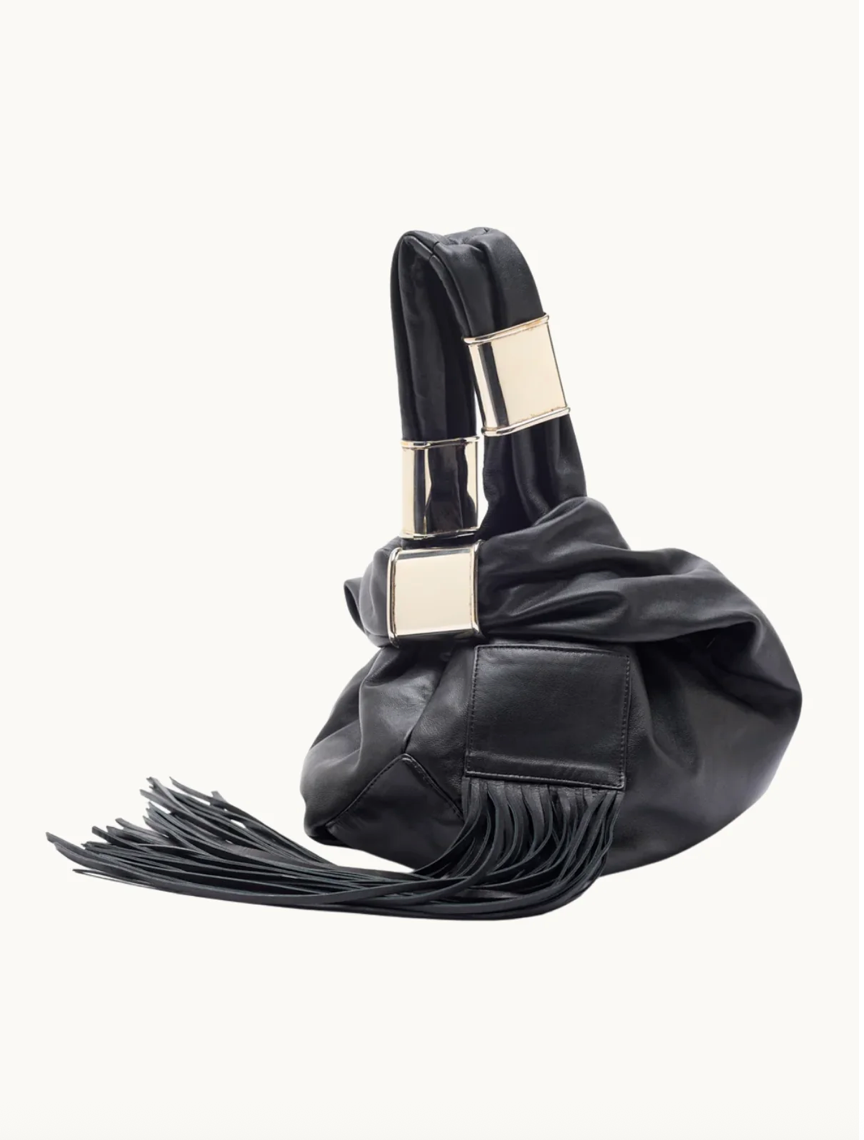 INCA LEATHER BAG - BLACK