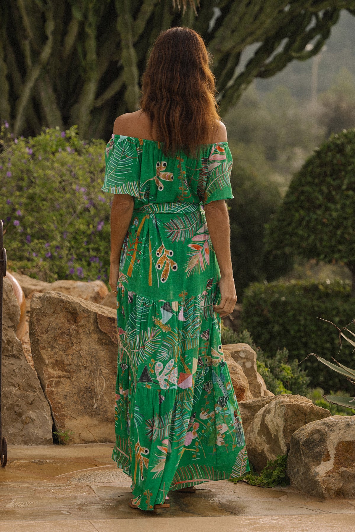 THALIA FLAIR SLEEVE ANKLE DRESS