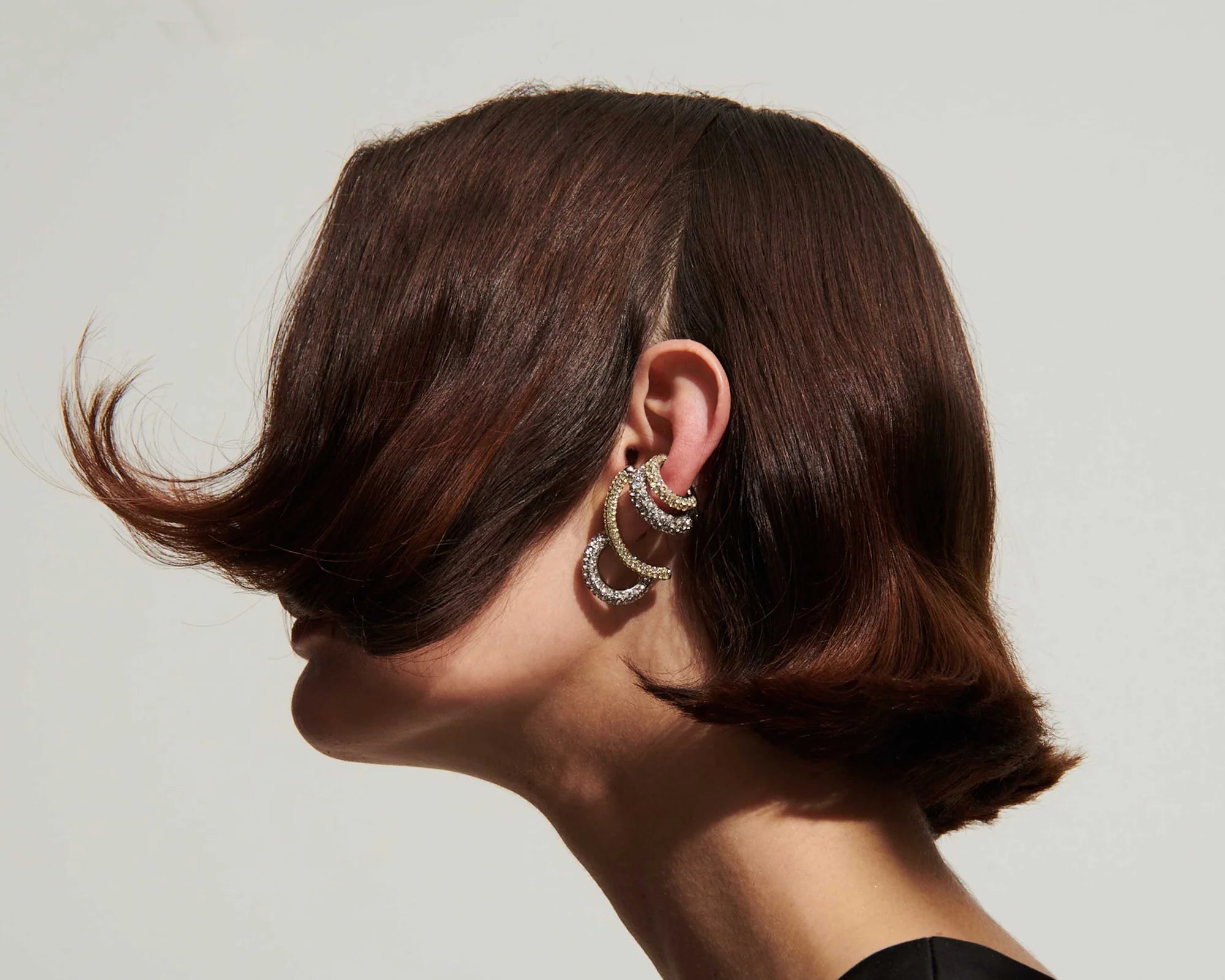VIDA PAVE 2 TONE EAR CUFF