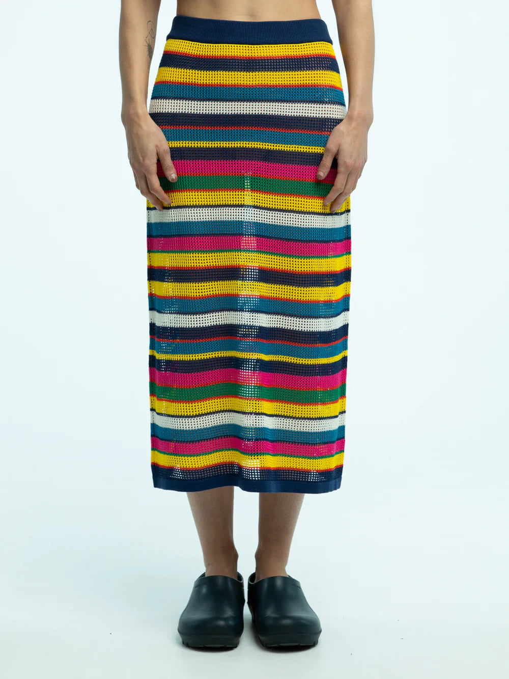 Wilms Mesh Stitch Stripe Skirt