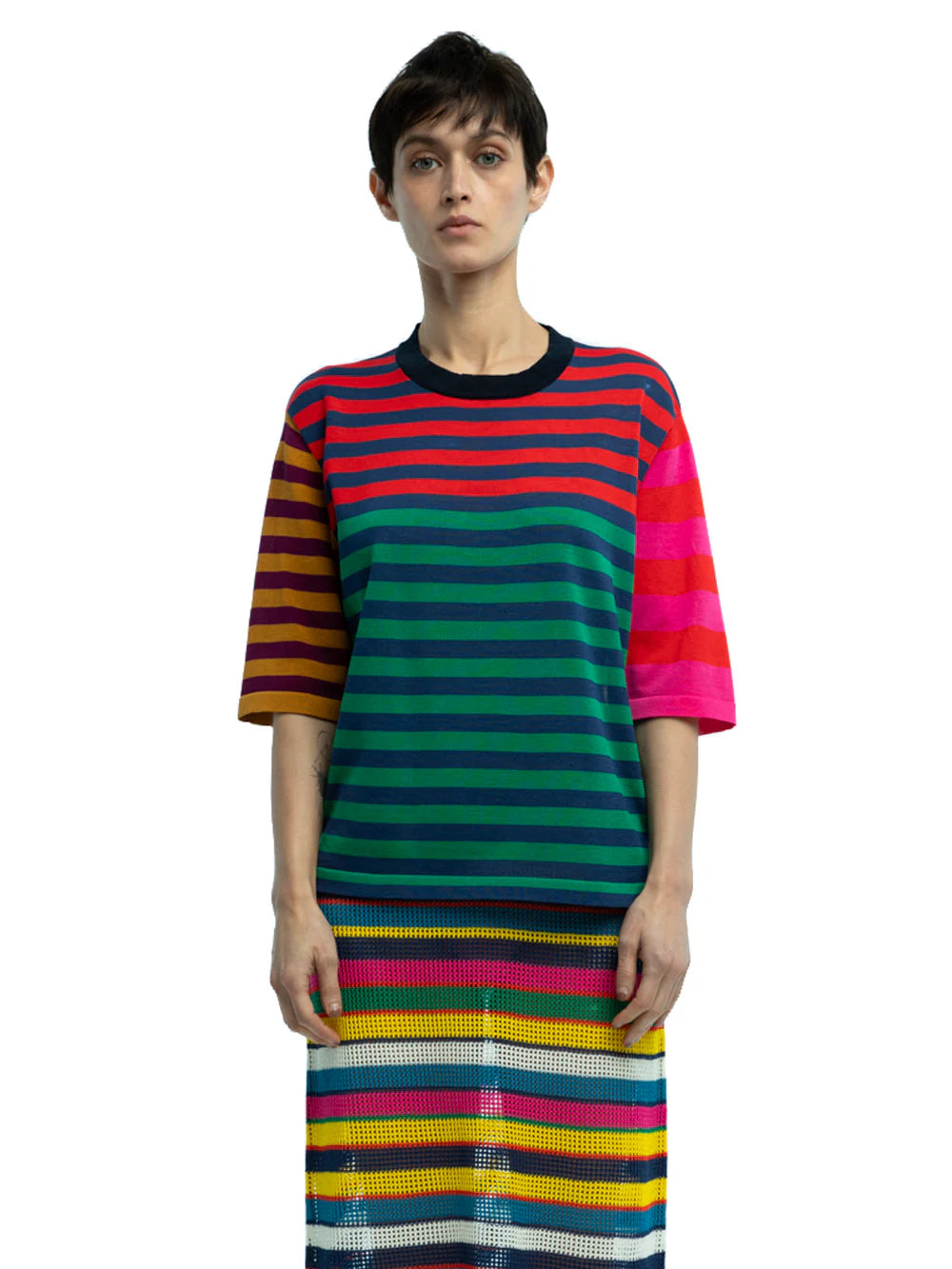 Fil Striped Crewneck