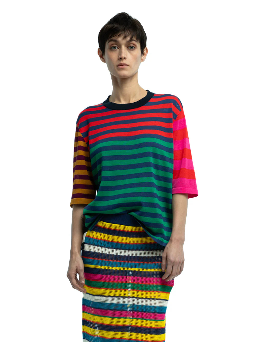 Fil Striped Crewneck