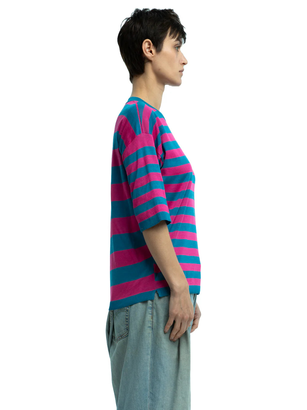 Andrea Striped Crewneck
