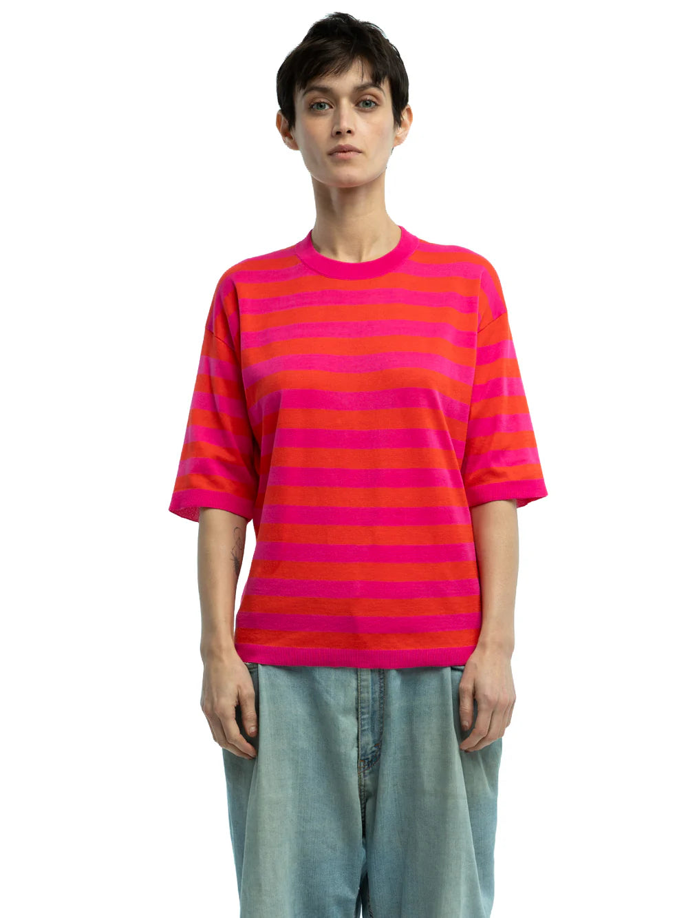 Andrea Striped Crewneck