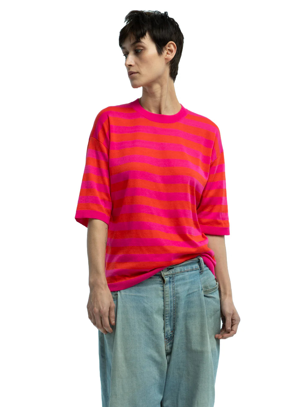 Andrea Striped Crewneck