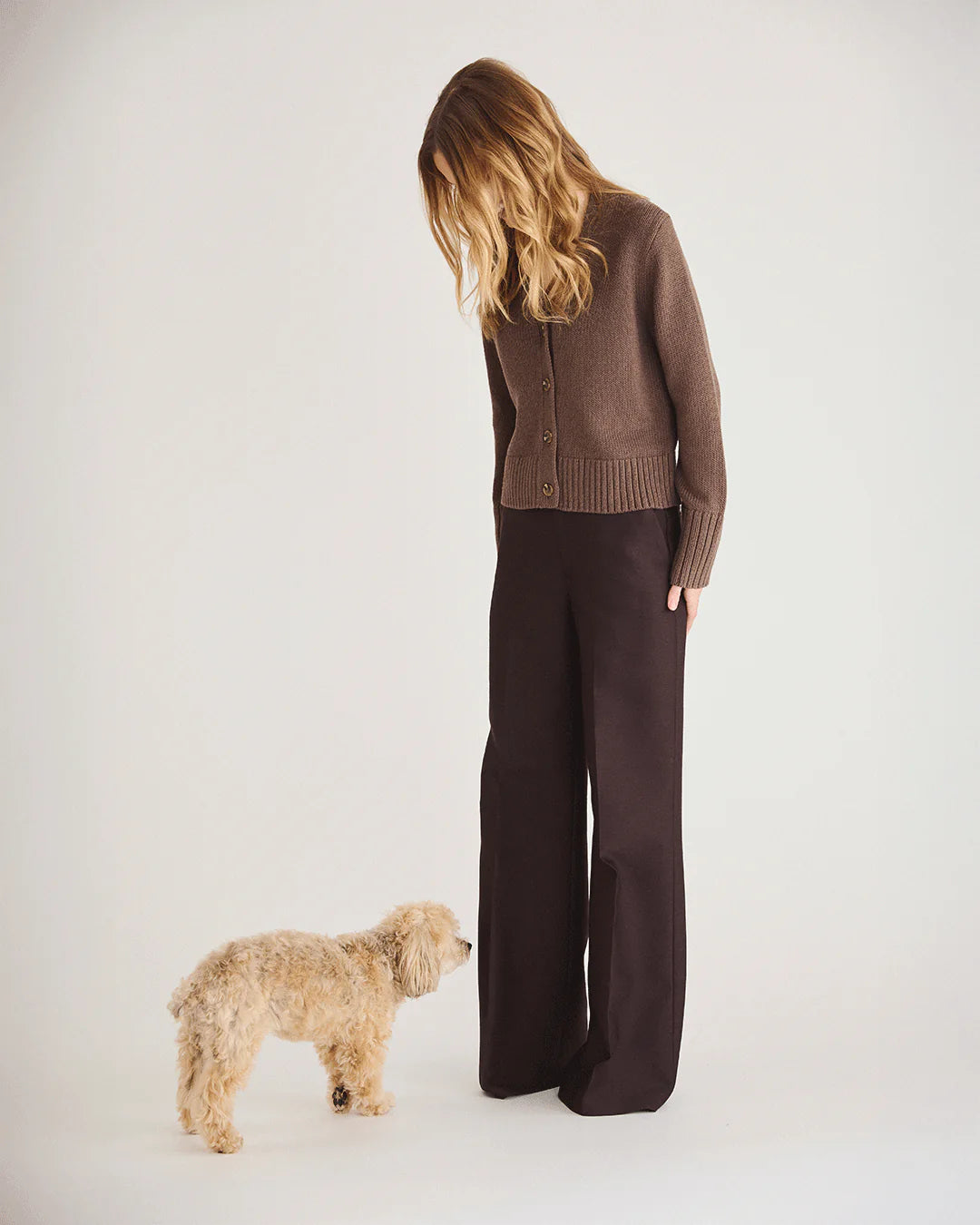 The Ellis Cotton Cardigan - Cocoa Heather