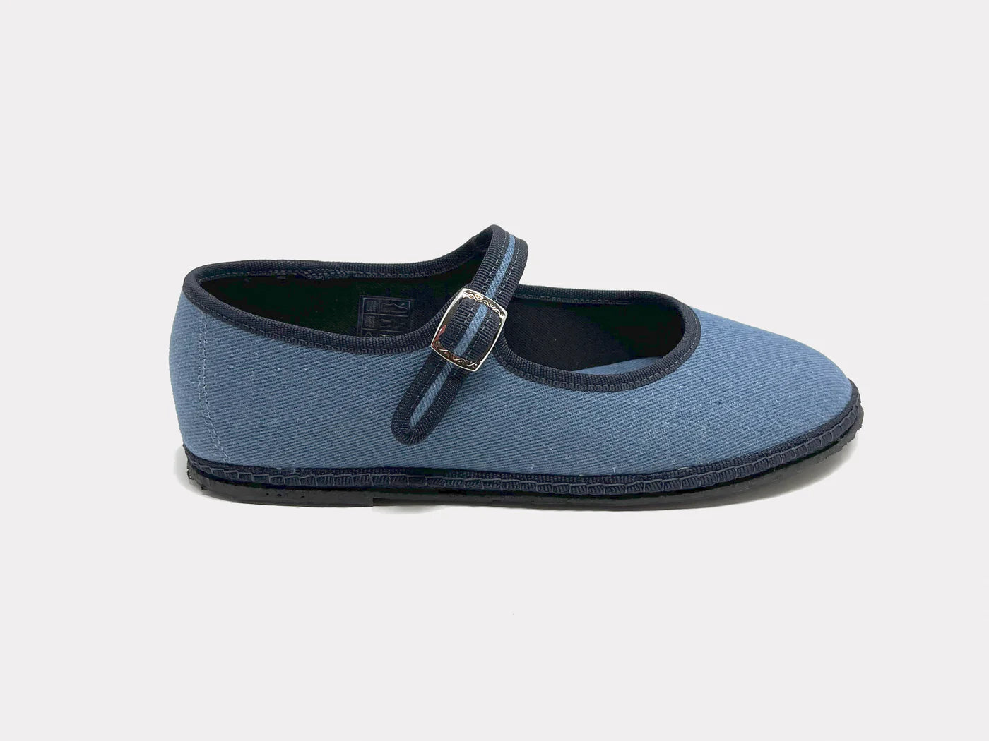 Furlane: Mary Jane Slippers - Denim Blue