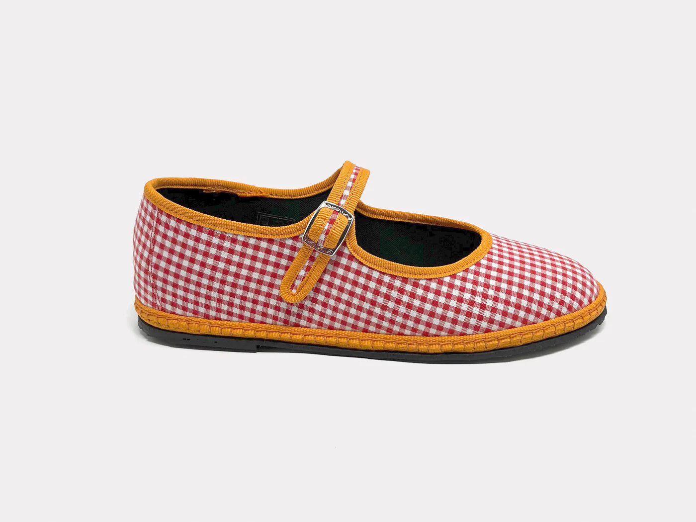 Furlane: Mary Jane Slippers - Red Gingham
