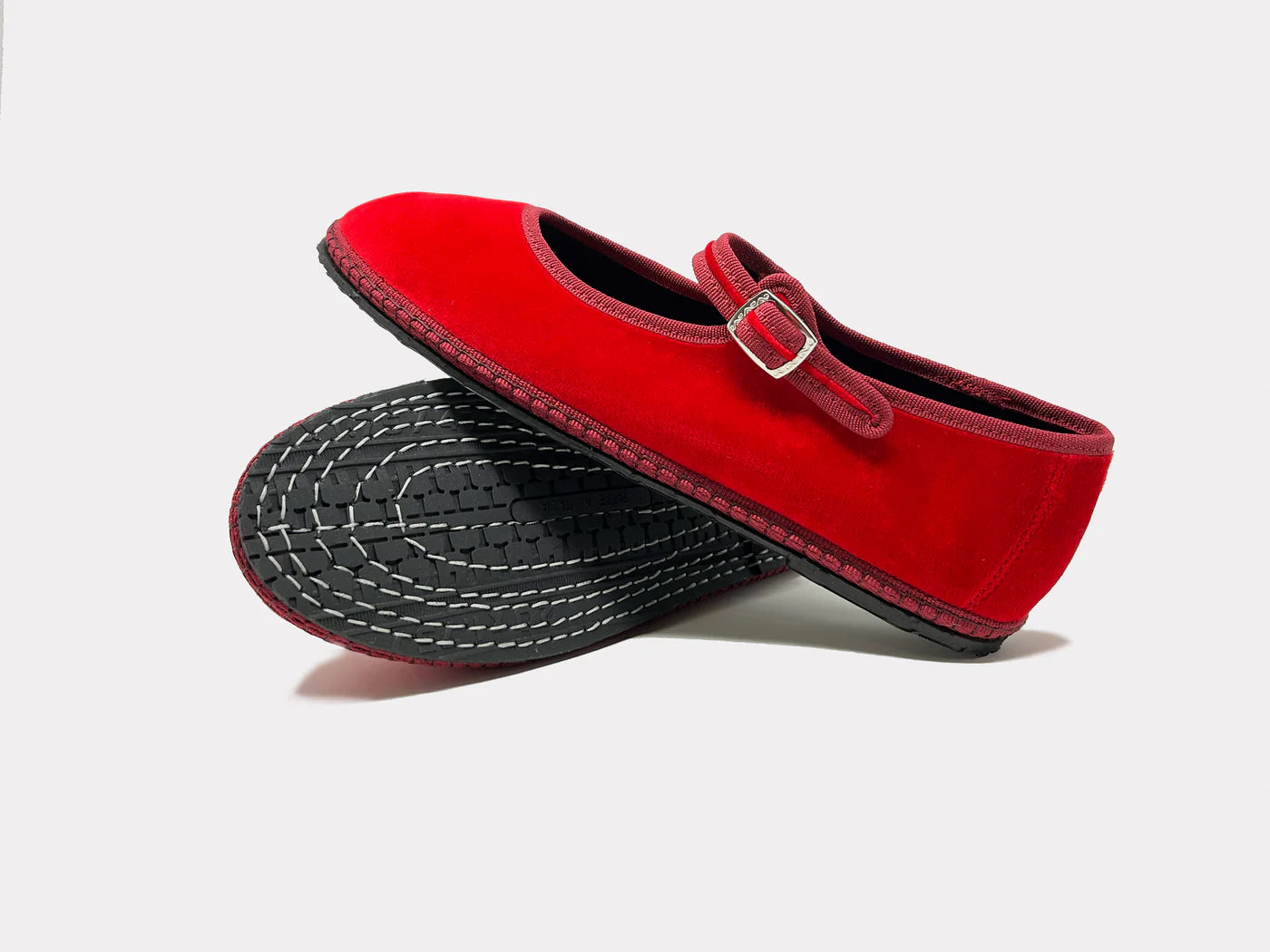 Furlane: Mary Jane Slippers - Red