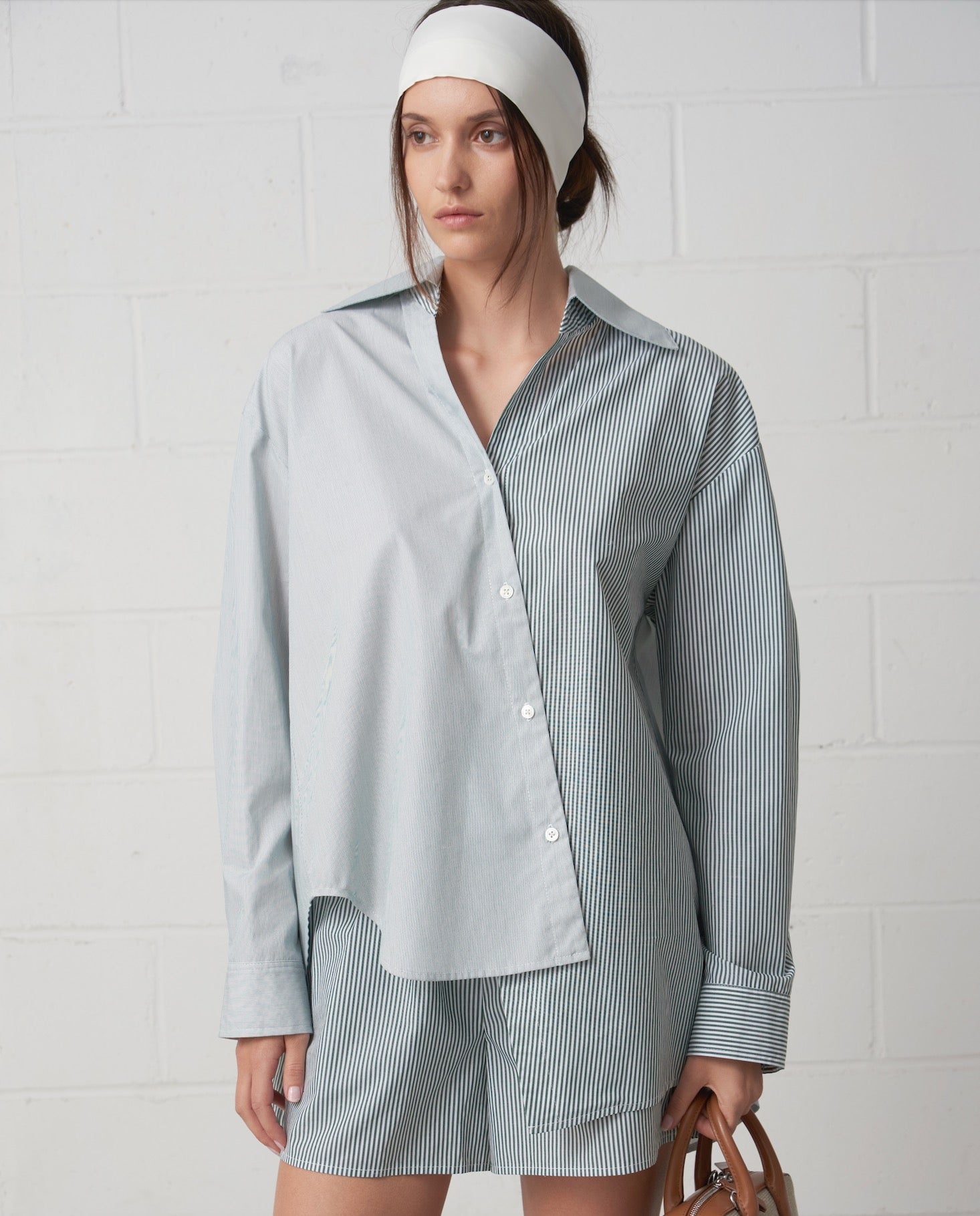 The Marbella Shirt - Green Stripe