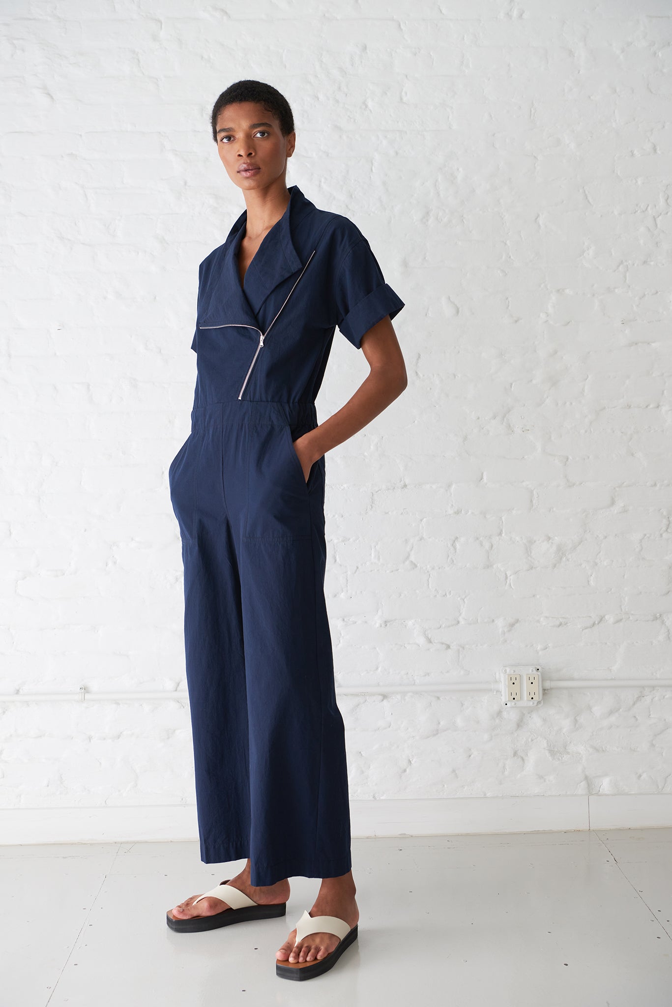 Darrow Organic Cotton Jumpsuit - Navy