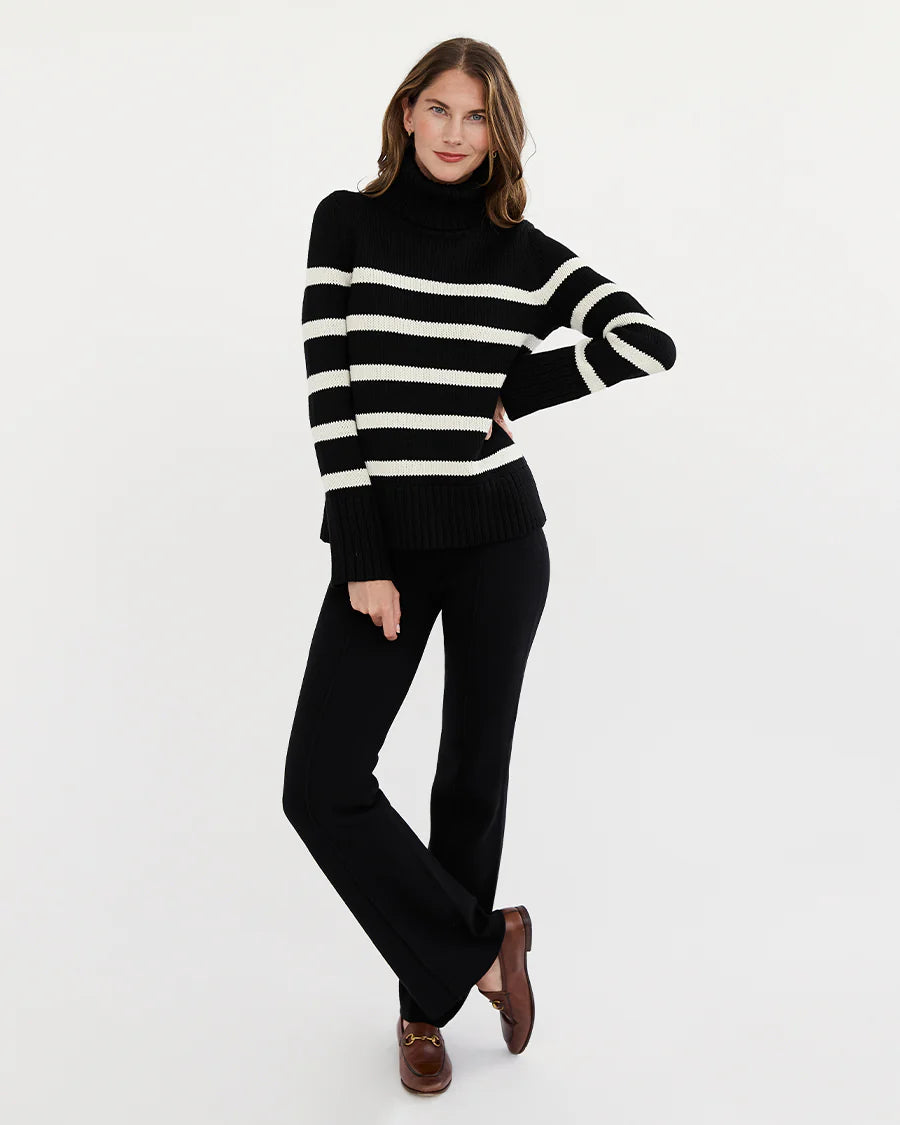 The Wynn Stripe Cotton Turtleneck