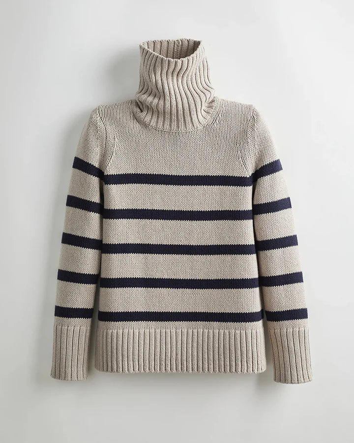 The Wynn Stripe Cotton Turtleneck