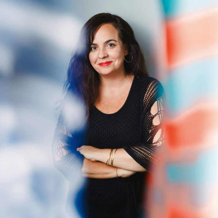 girl on beach with crochet top