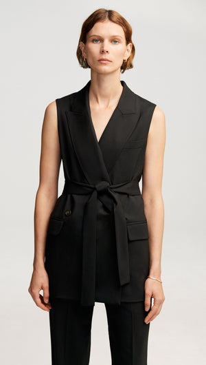 Belted Vest Black