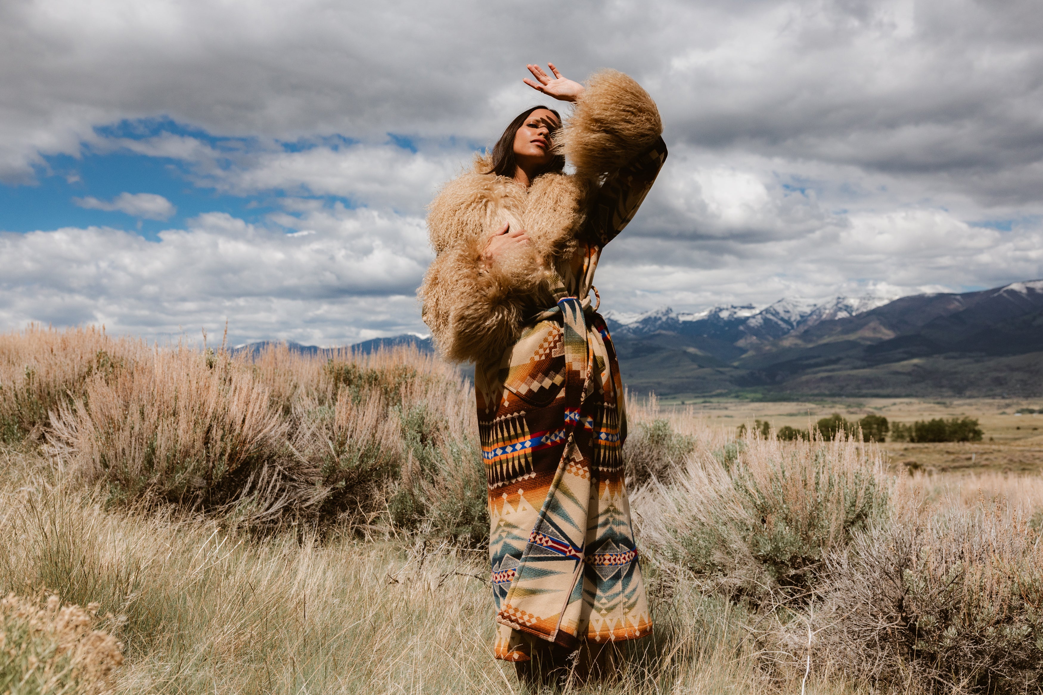 MYSTIC LAKES SHEARLING DUSTER