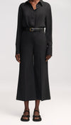 Cropped Flare Trouser Black