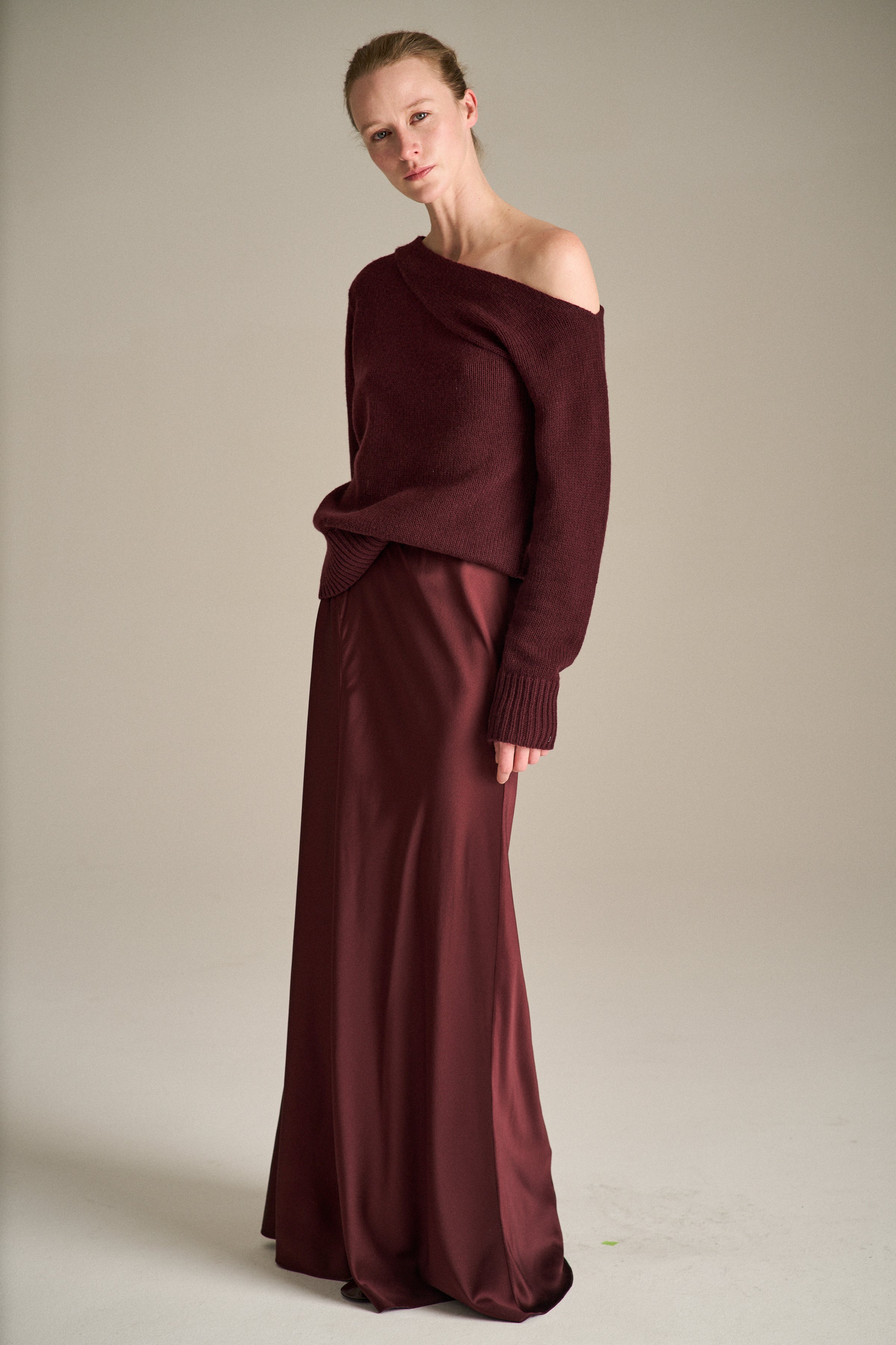 SIENNA SKIRT - Bordeaux