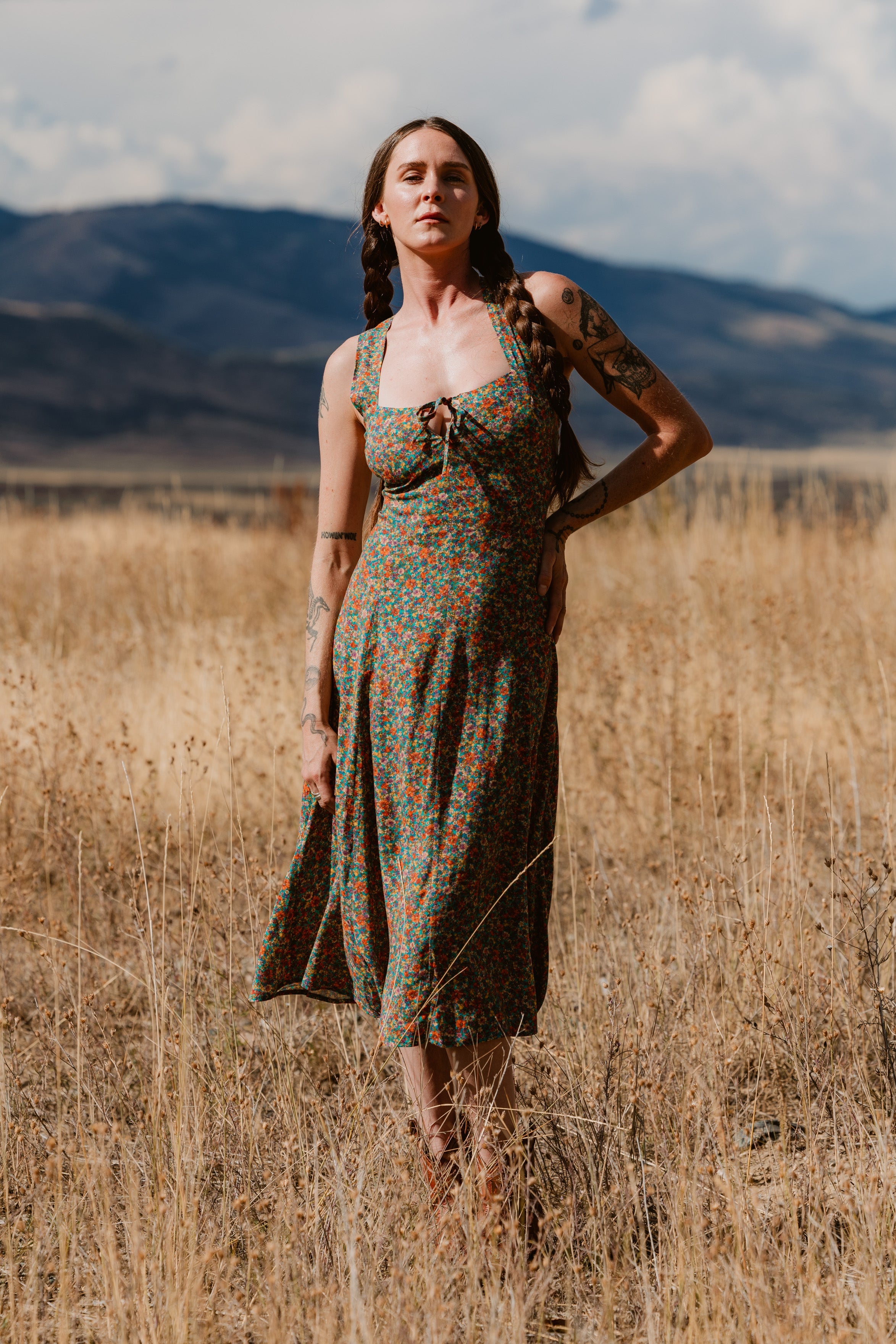 Dunton Dress - Poppy Skies