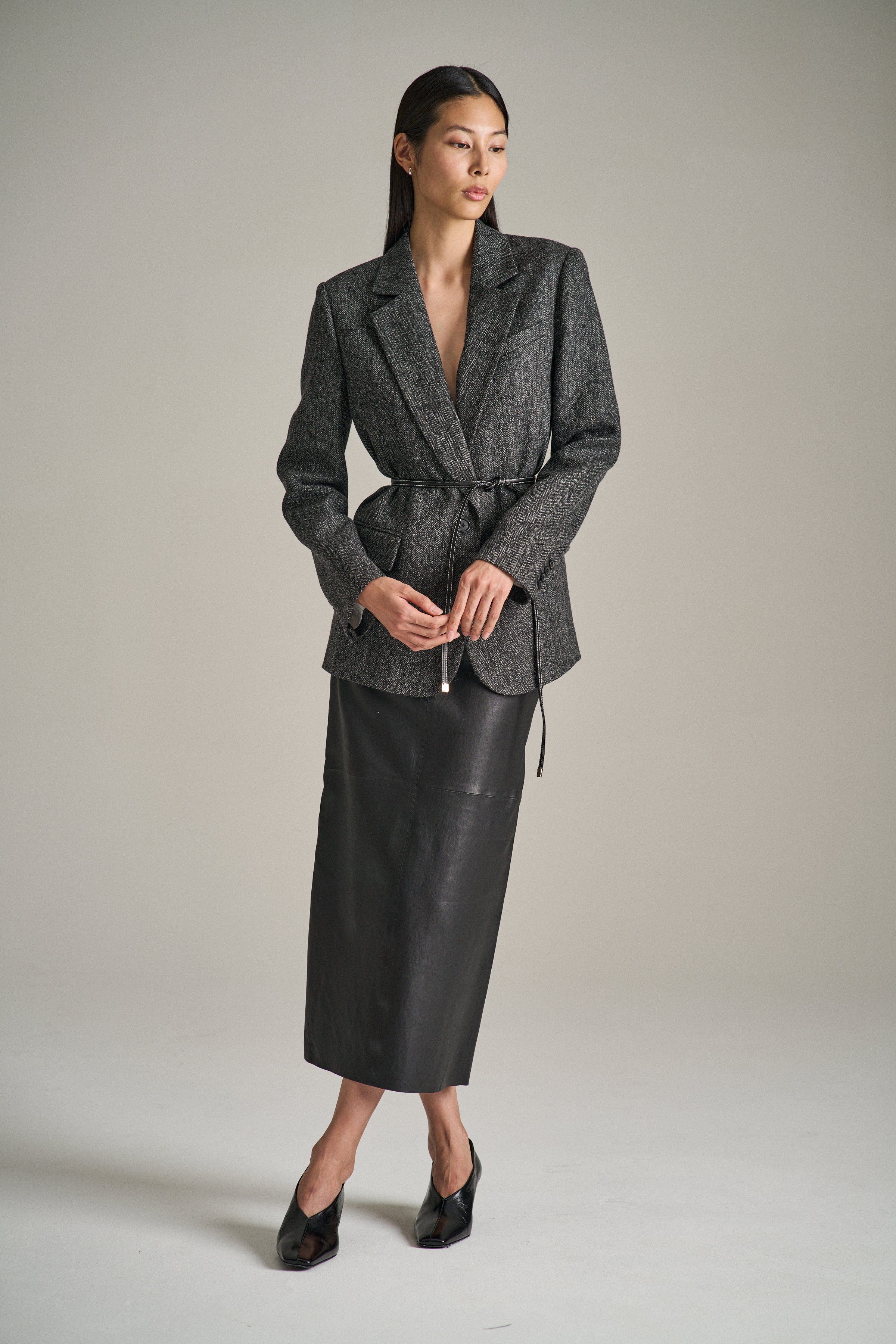 SUTTON BLAZER - B&W Tweed
