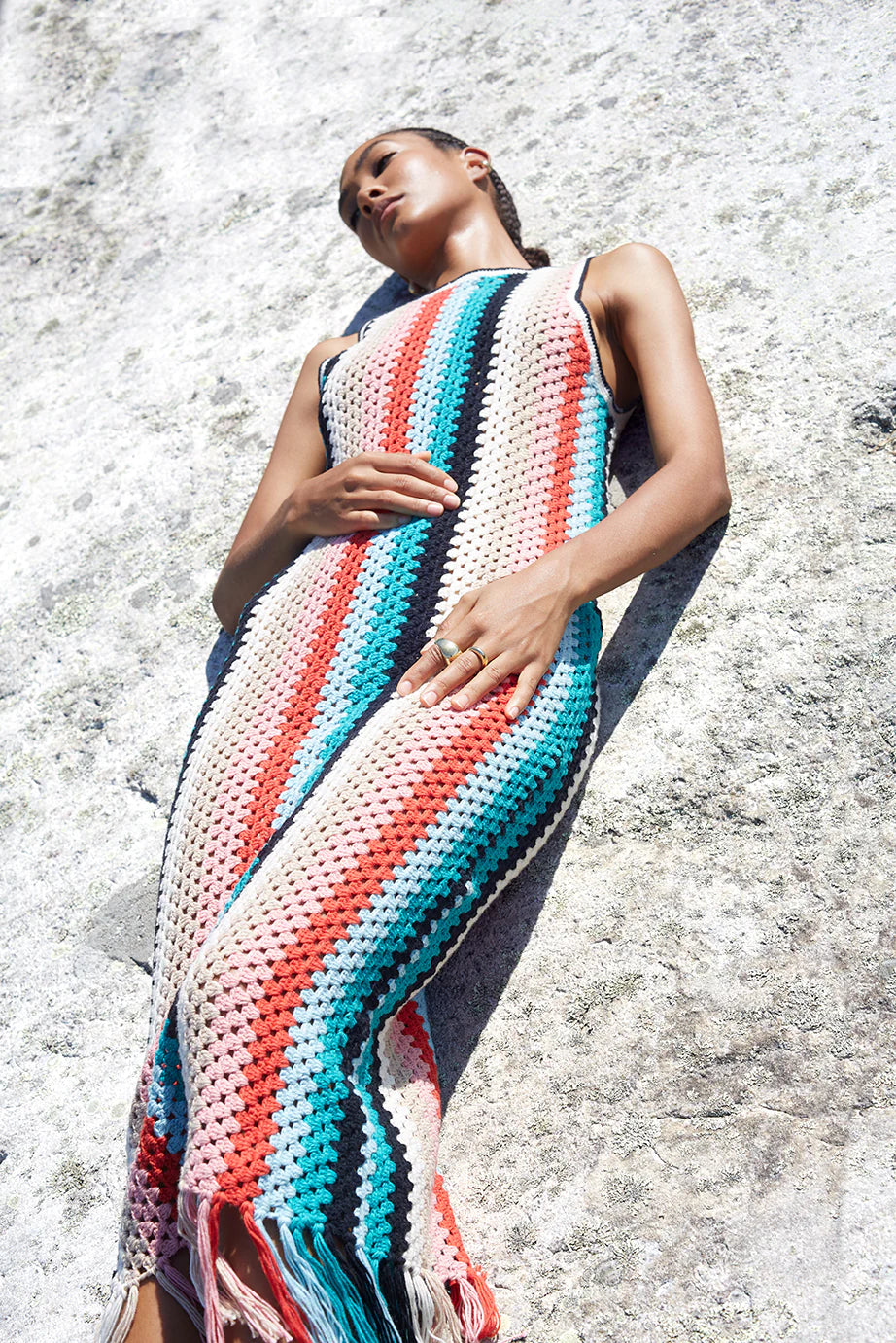 Natalie Crochet Dress - Multicolor