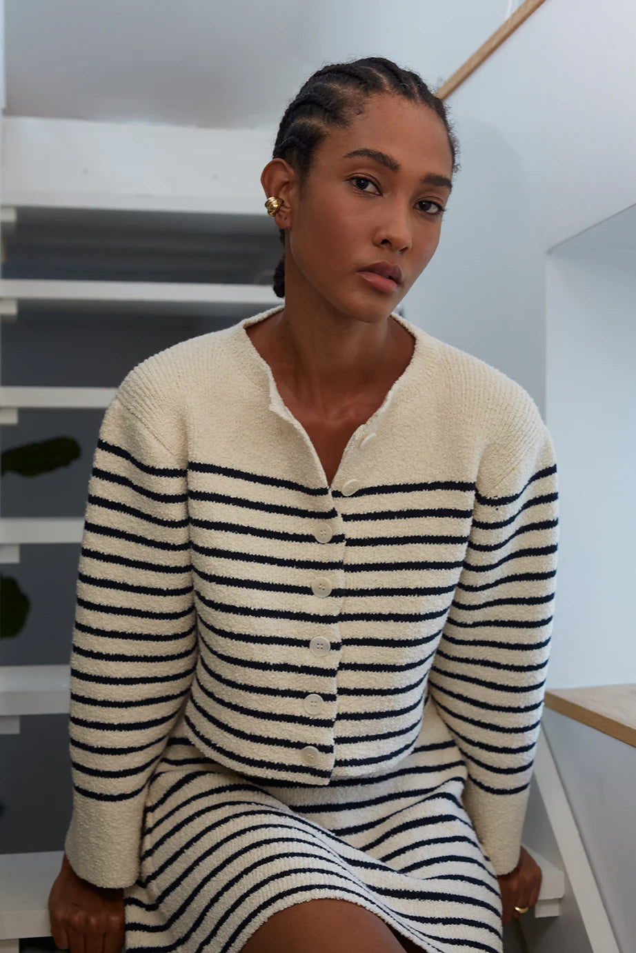 Faye Cardi -Ivory/Navy