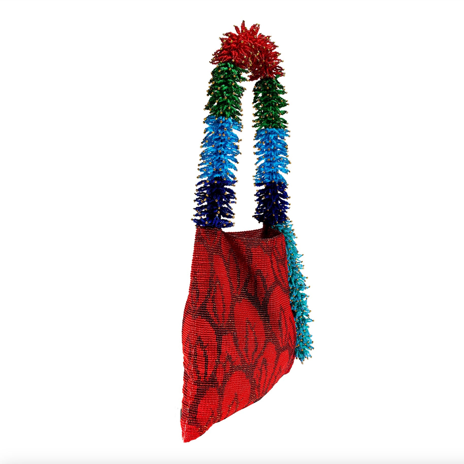 CLASH OF PRINTS BAG - MACAW RED, GREEN, BLUE & TURQUOISE