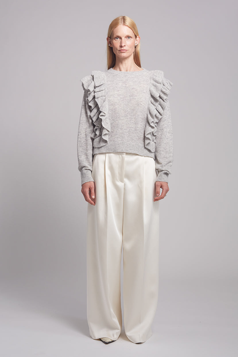 ELINA SWEATER | PALE GREY MELANGE