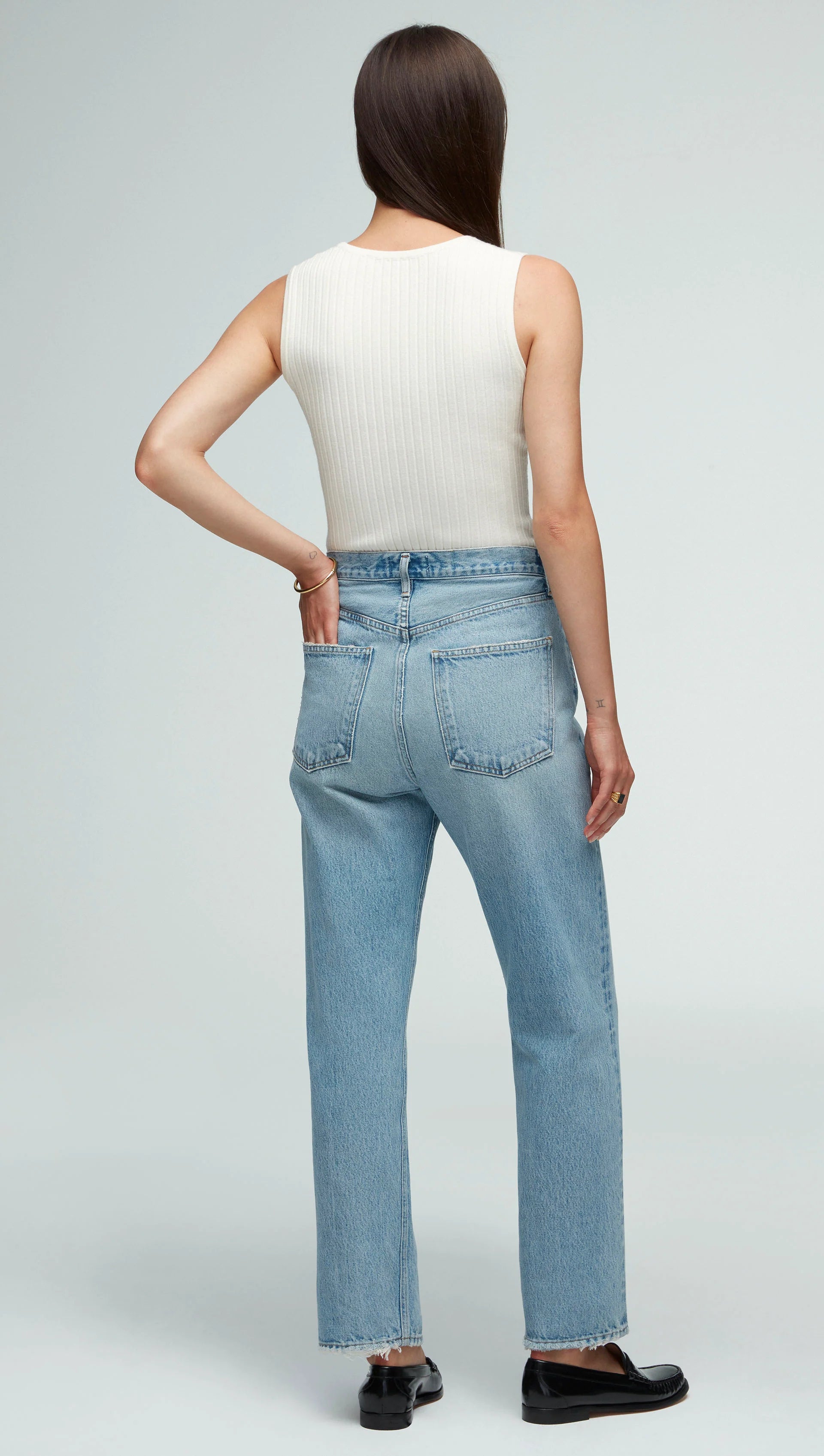 AGOLDE 90s MIDRISE LOOSE FIT JEANS - LIGHT BLUE/CHARM