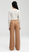 Soho Trouser in textured wool-camel