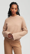 Everyday Boxy Crew in Wool-Cashmere-Camel