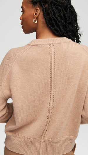 Everyday Boxy Crew in Wool-Cashmere-Camel