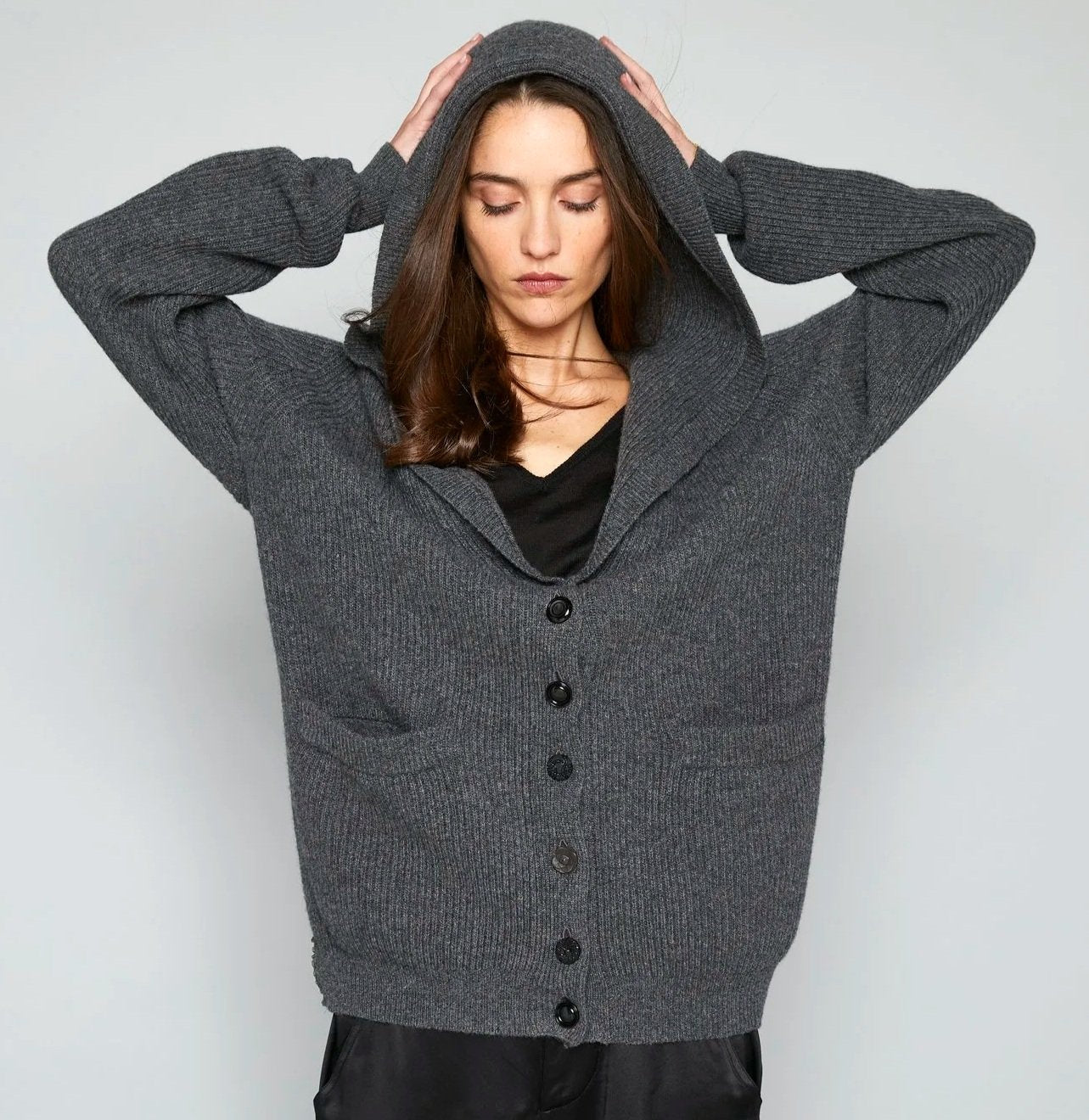 BORDEAUX CARDIGAN GREY