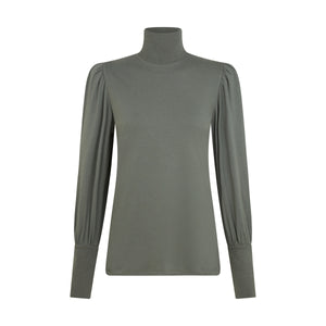 Bridget Long Sleeve T neck Top – Army