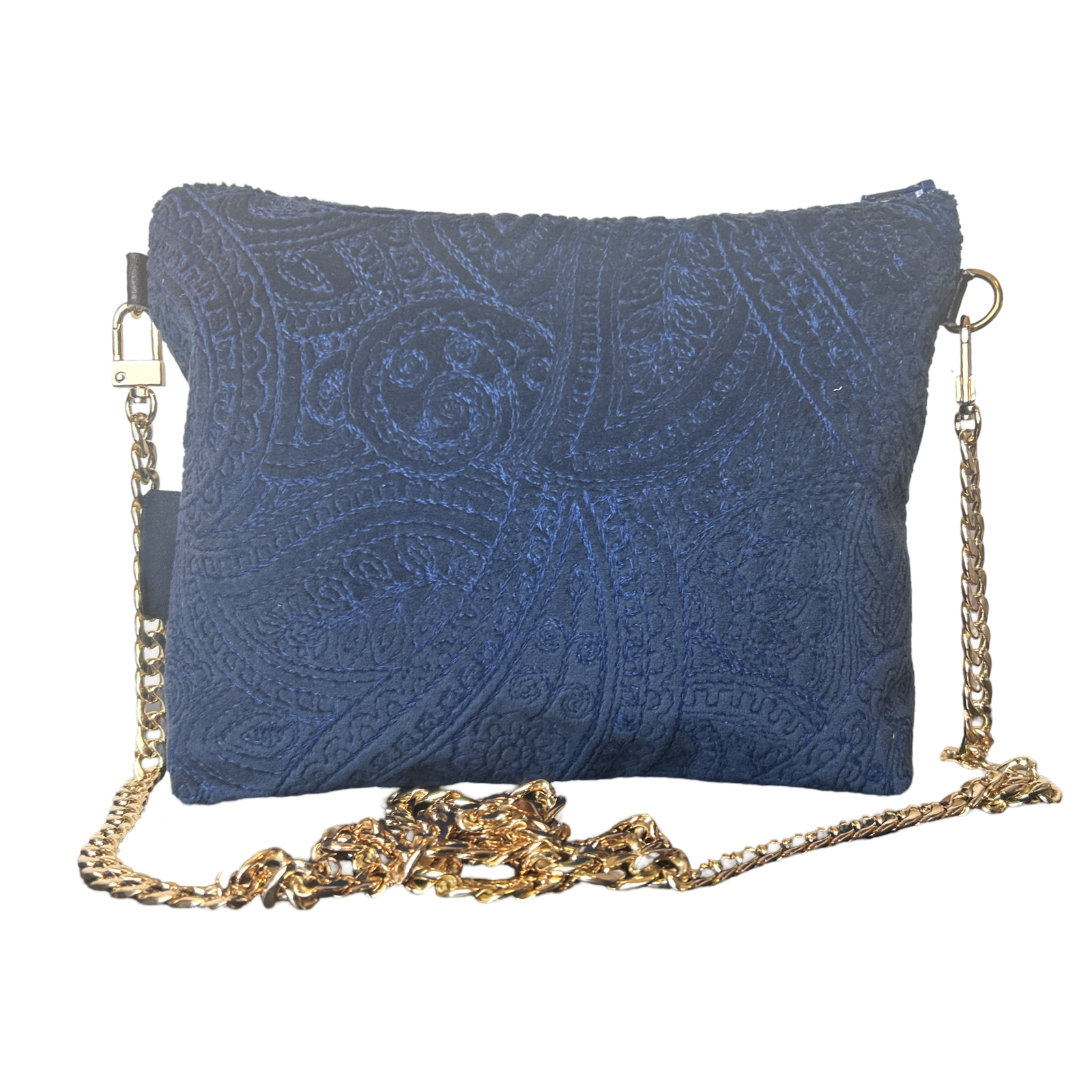VINTAGE DIOR TROTTER BLUE SILK SCARF CROSSBODY BAG
