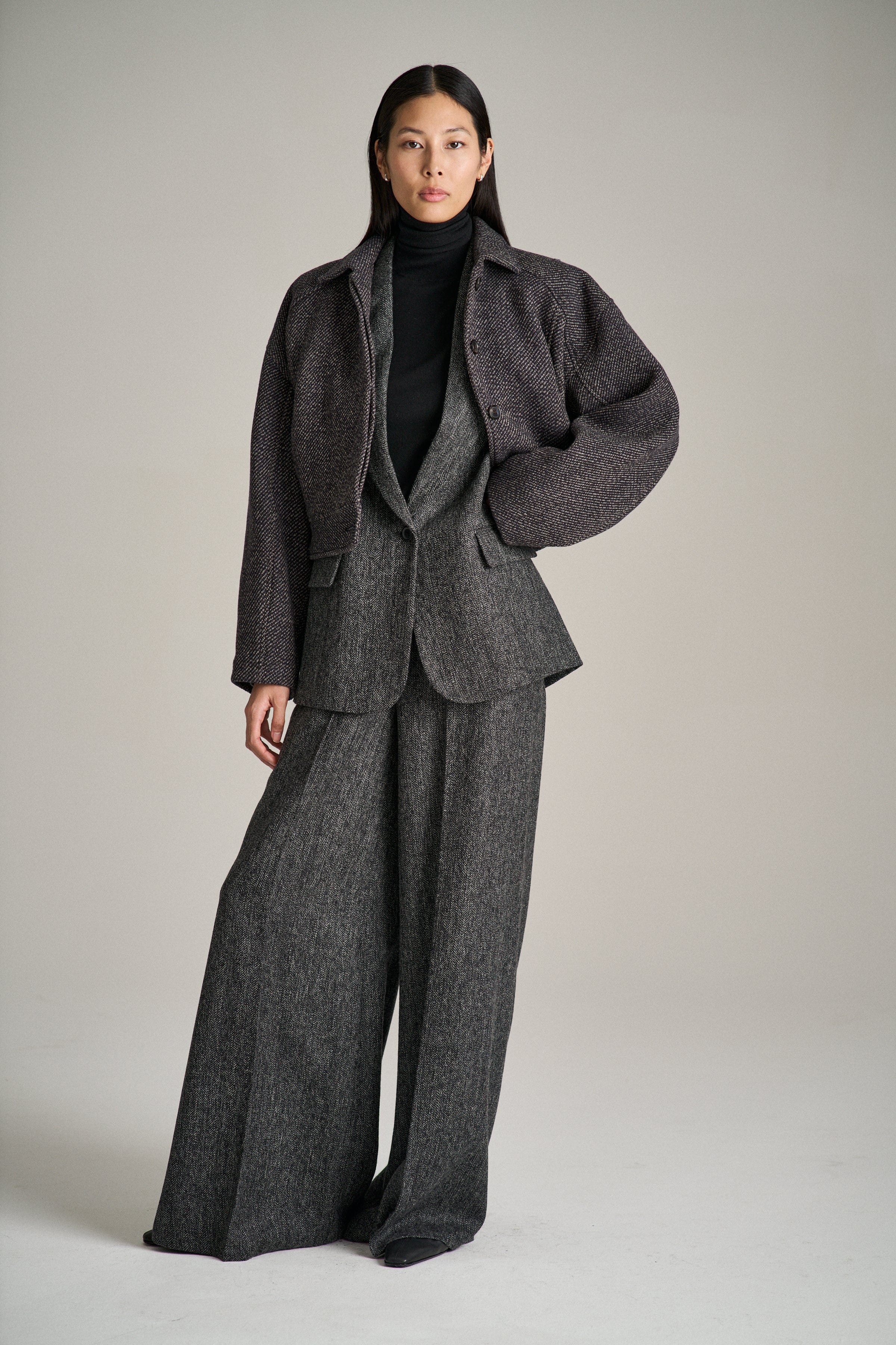 ICON PANT - B&W Tweed