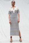Emmie Stripe Dress - Ivory/Navy Stripe