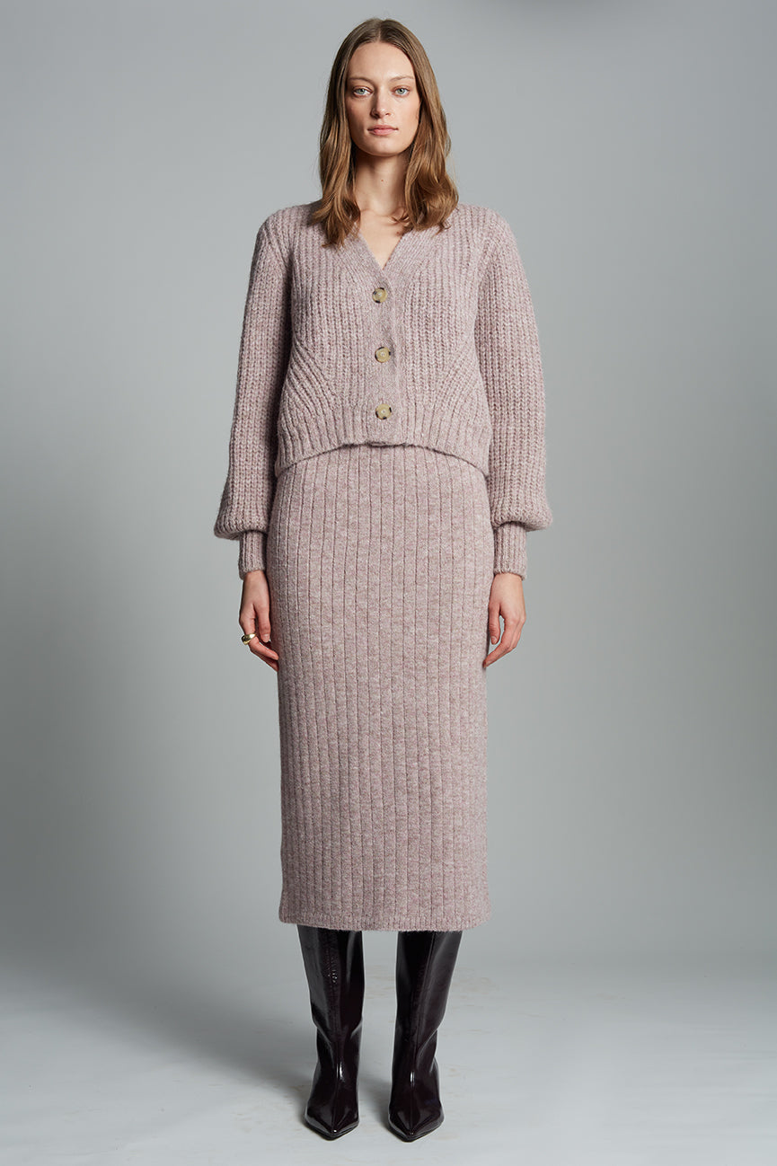 PIA TUBE SKIRT - PINK MELANGE