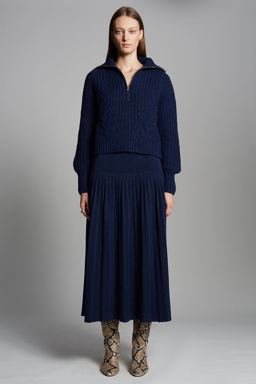 LEA SKIRT - NAVY