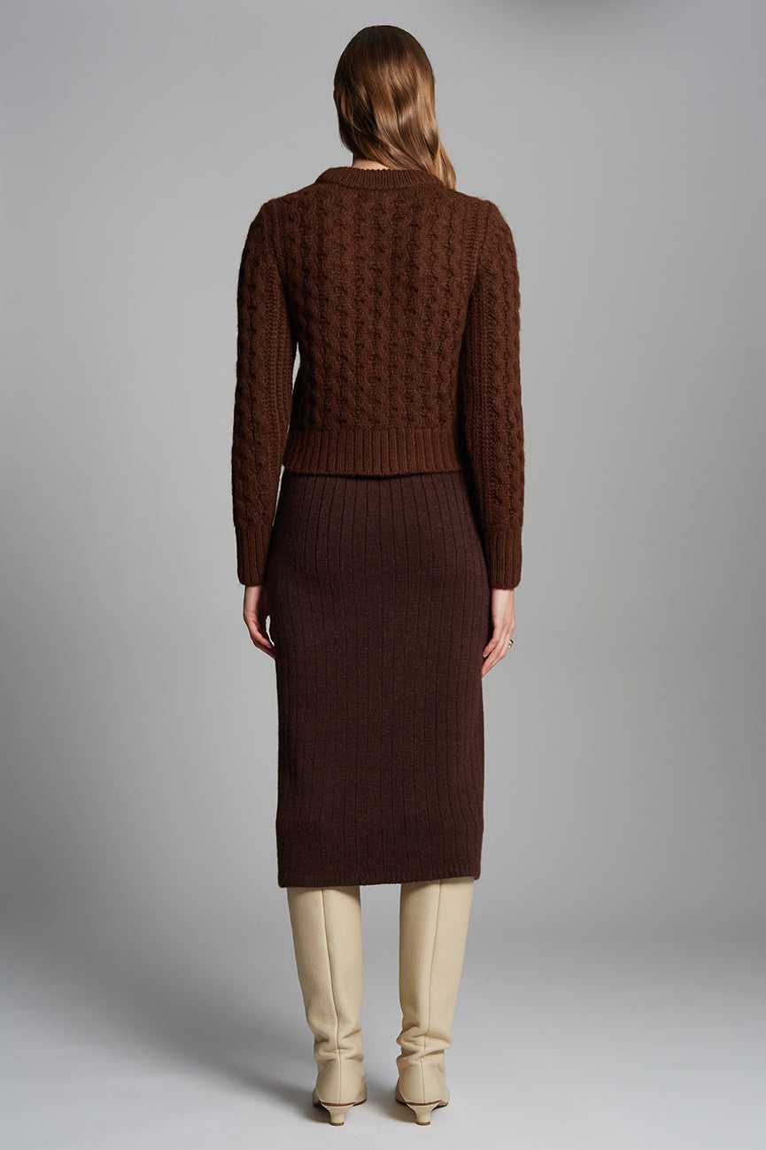AMARA SWEATER - ESPRESSO