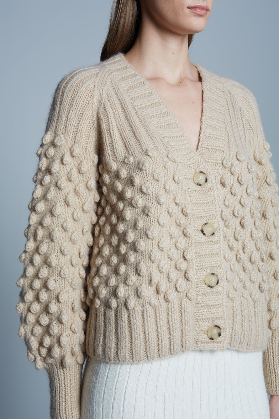 SAGE CARDI - PALE CAMEL