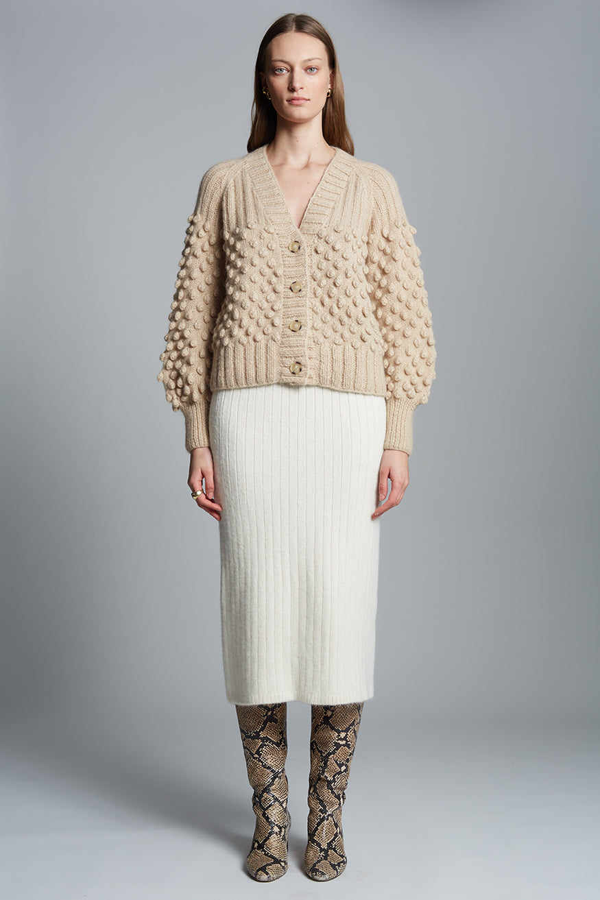 SAGE CARDI - PALE CAMEL