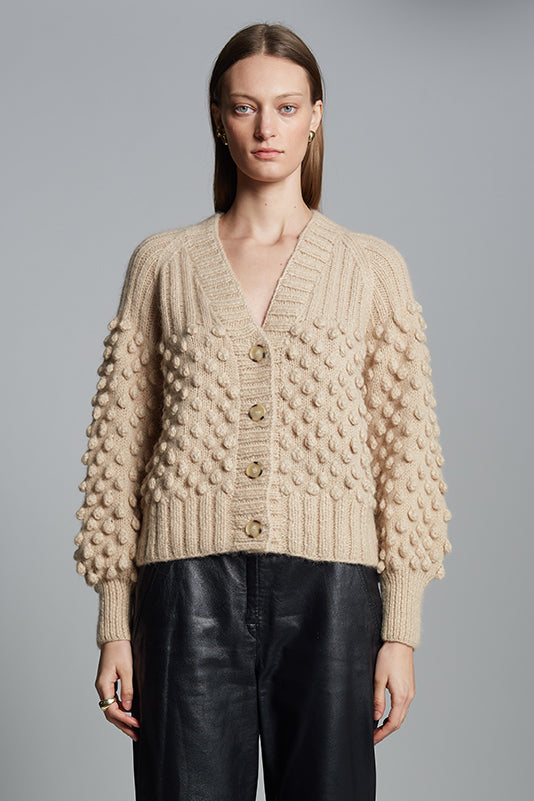 SAGE CARDI - PALE CAMEL