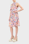 Avalon Silk Print Dress-Multi Color